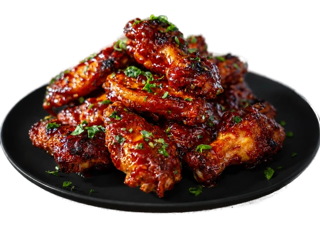 Glazed chicken wings